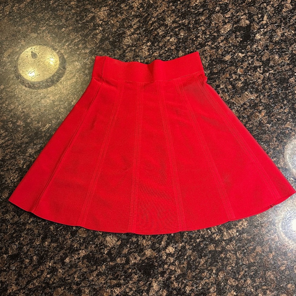 Red Ted Baker Elastic Fit and Flare Skirt